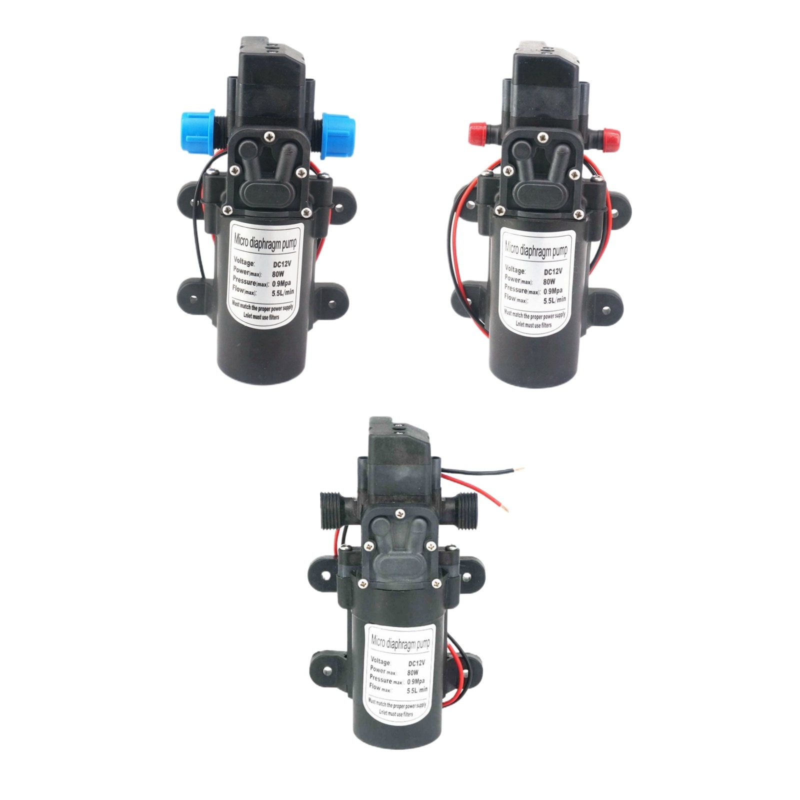 Mini Peristaltic Pump 12V - 12V/24VDC 15W/30W/60W/80W Diaphragm Water Pump Self-priming