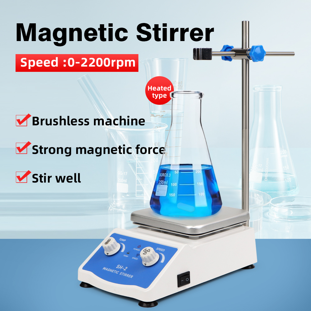 Lab Magnetic Stirrer Hot Plate - SH-2 Heating Magnetic Stirrer 2000ml Mixing