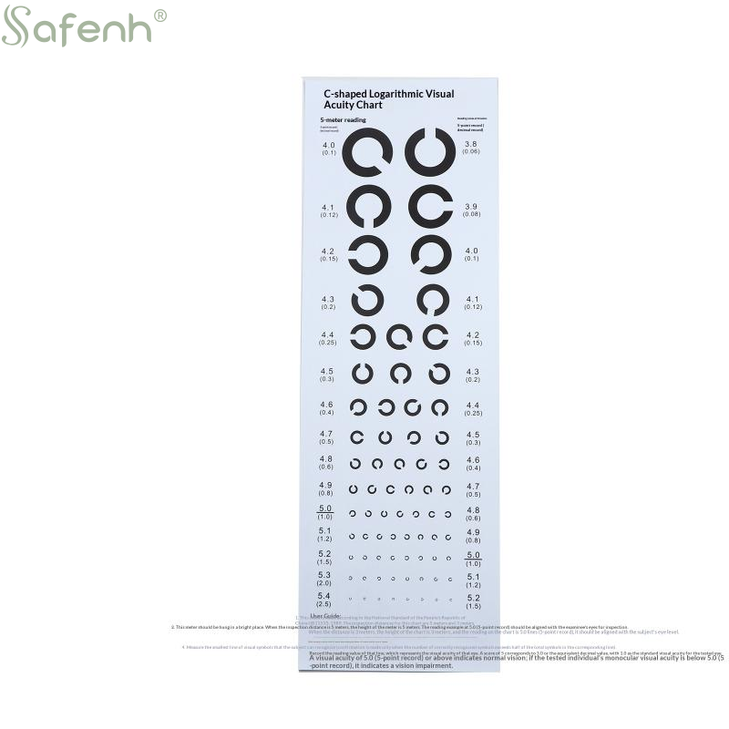 Medical Supplies - Near Vision Test Cards Vision Chart