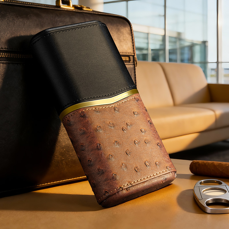 Leather Cigar Case﻿ Cedar Wood - Packaging review and price