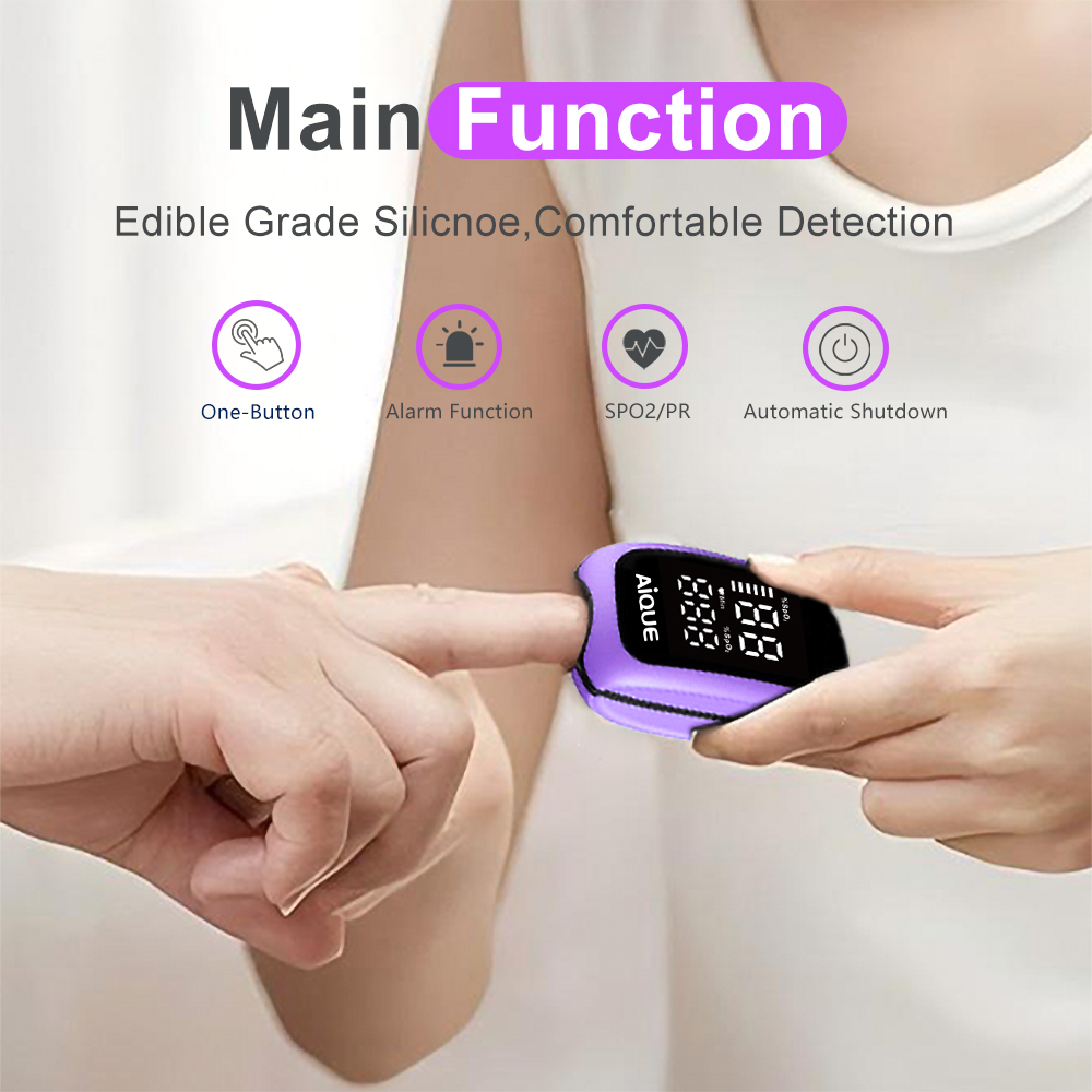 AiQUE Purple Rechargeable Oxim - Pulse Oximeter Fingertip Rechargeable review and price