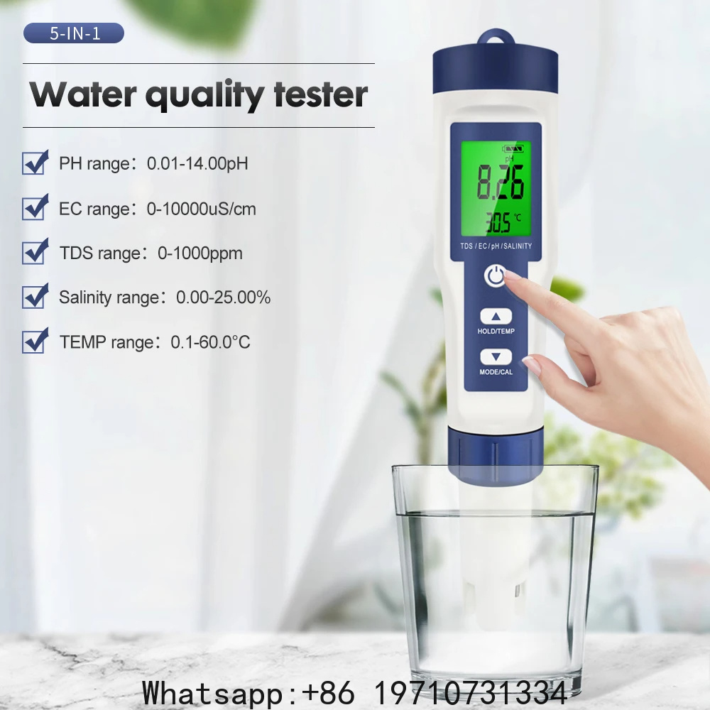 5 In 1 Digital PH Meter TDS EC - Ph Meter Digital Water Tester review and price