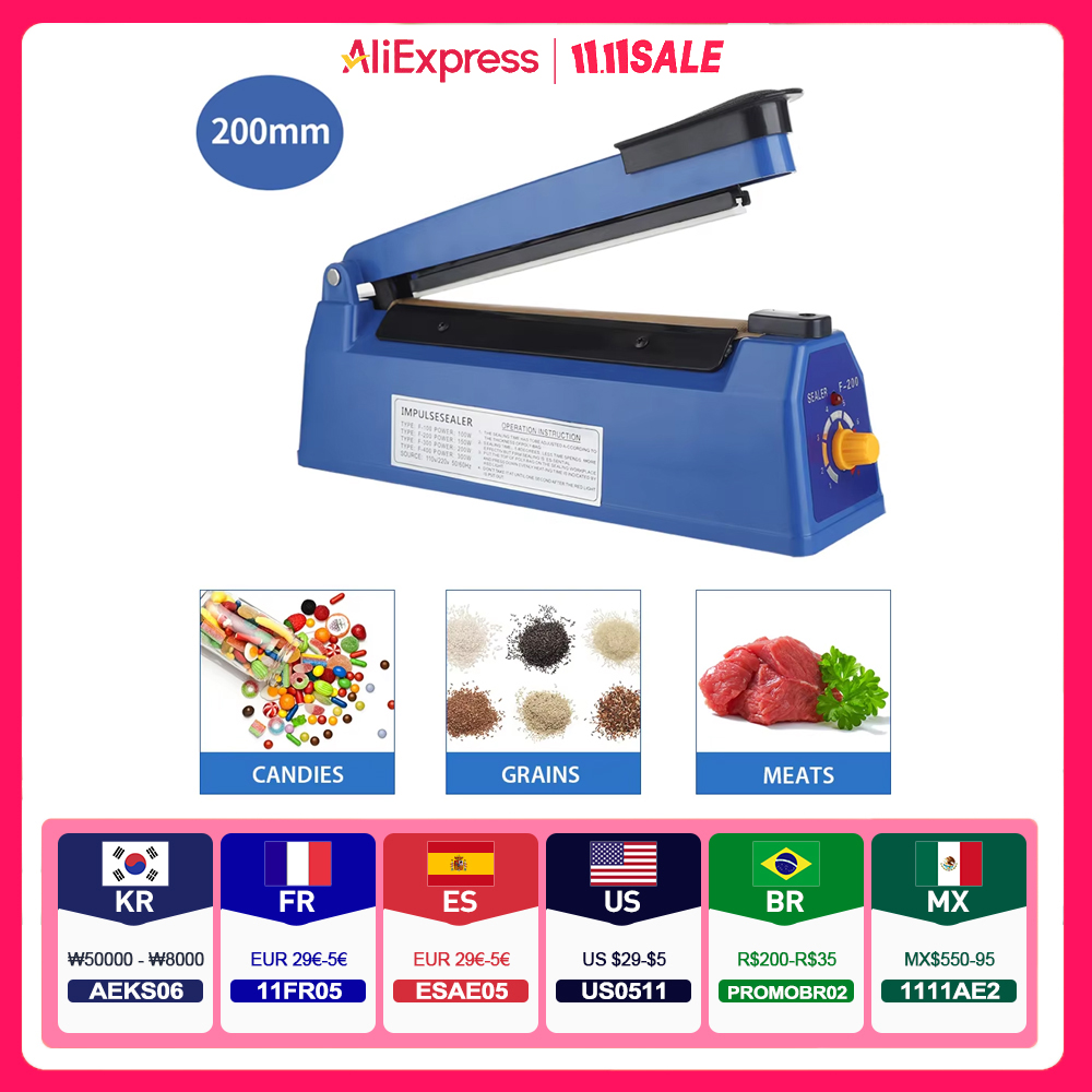 Impulse Sealer Manual Heat Sea - Plastic Bag Impulse Heat Sealer review and price