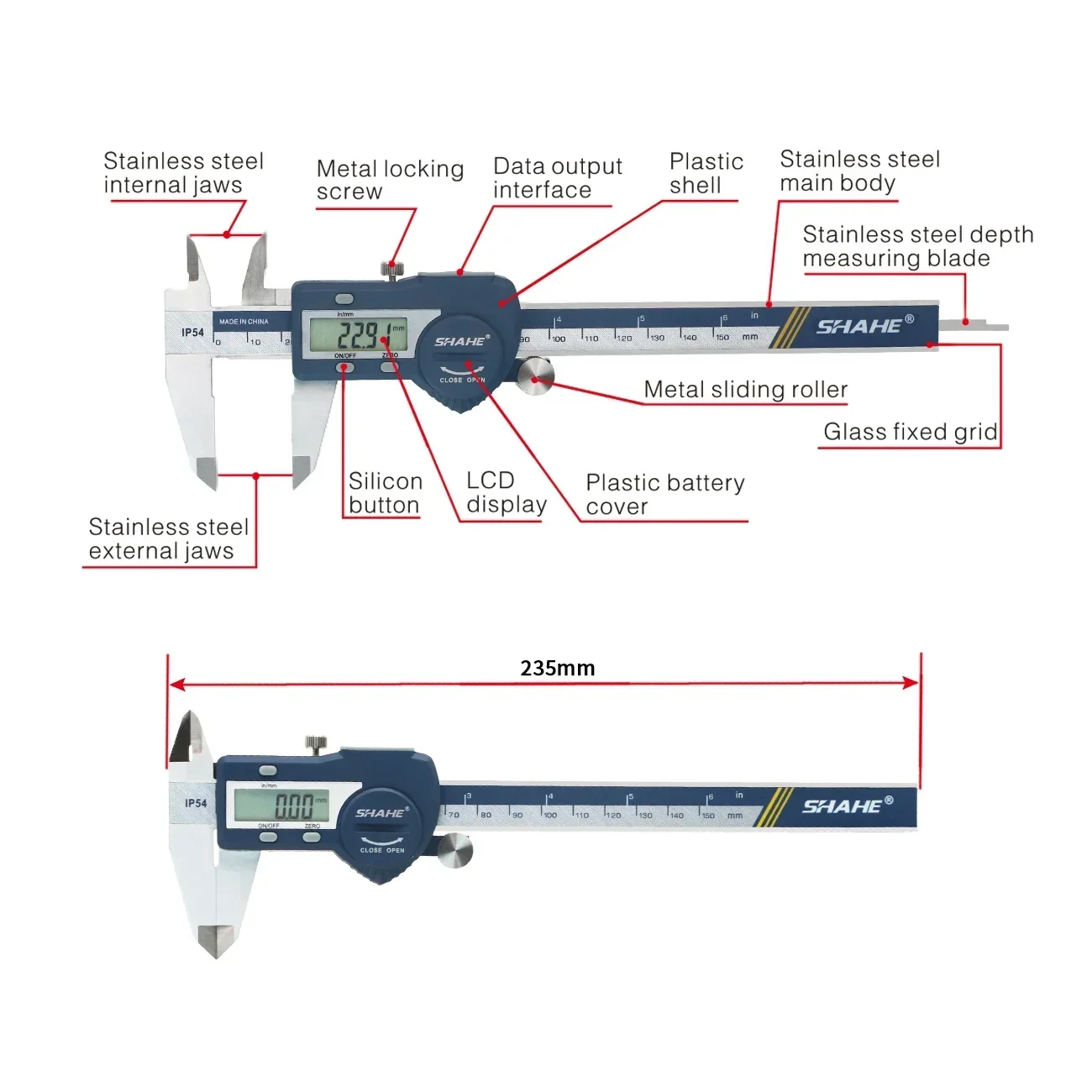 SHAHE Digital Caliper, 6 Inch/ - Digital Caliper 150Mm Stainless Steel review and price