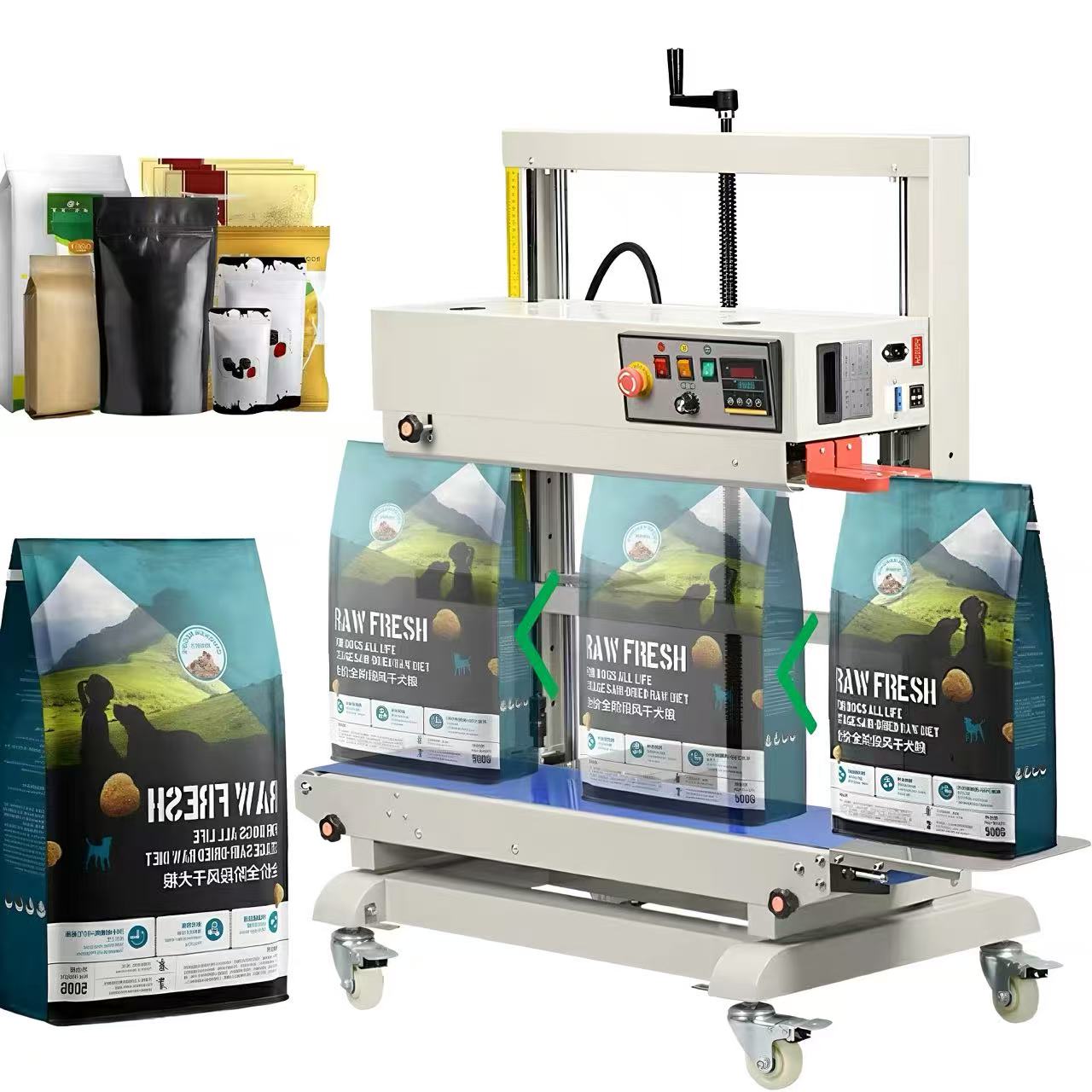 Vertical Continuous Band Seale - Plastic Bag Impulse Heat Sealer review and price