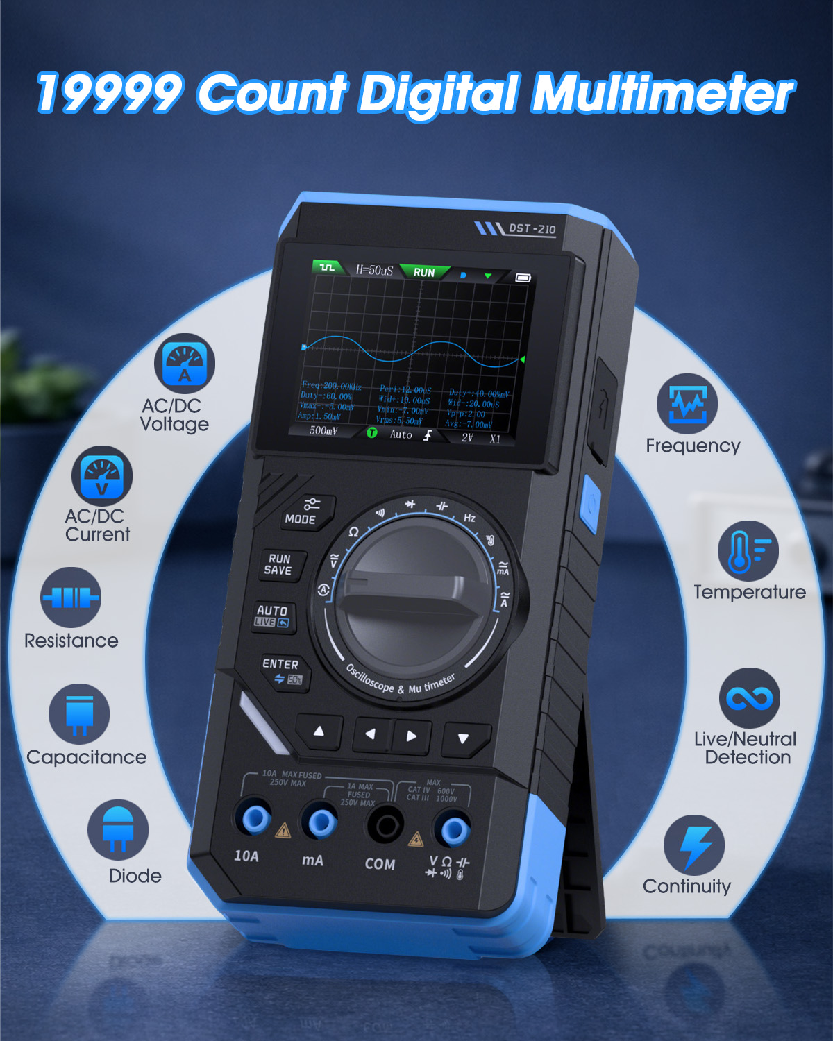 FNIRSI DST-210 3-in-1 Handheld - Fnirsi Digital Oscilloscope Handheld review and price