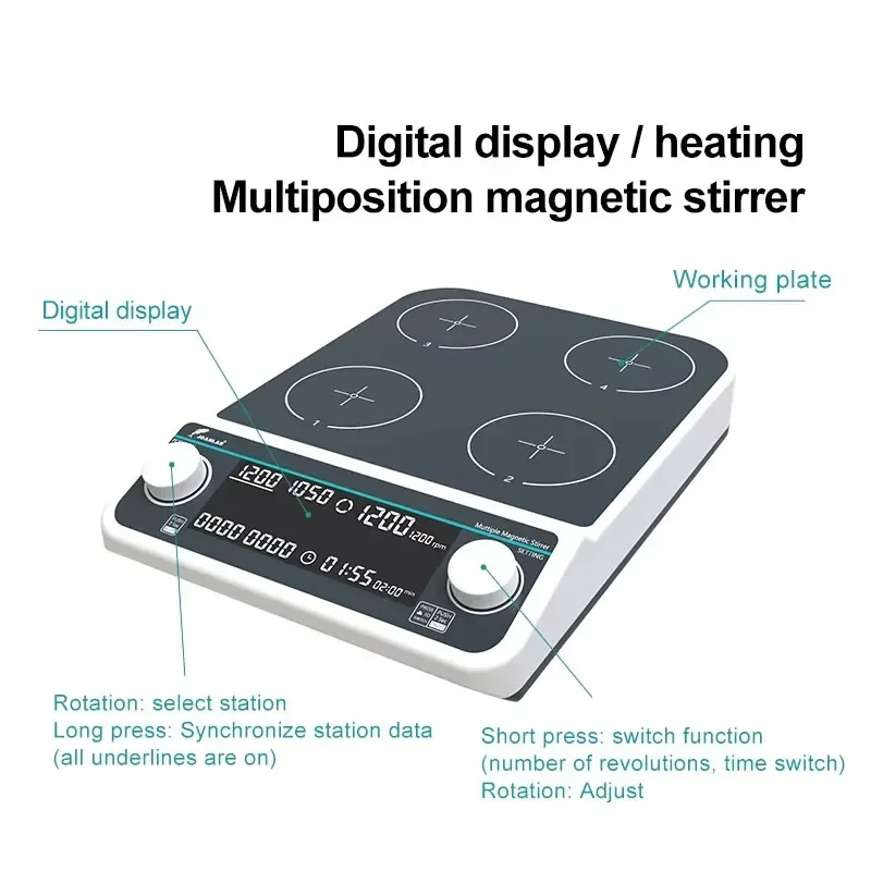 Four-station Six-Position Mult - Lab Magnetic Stirrer Hot Plate review and price