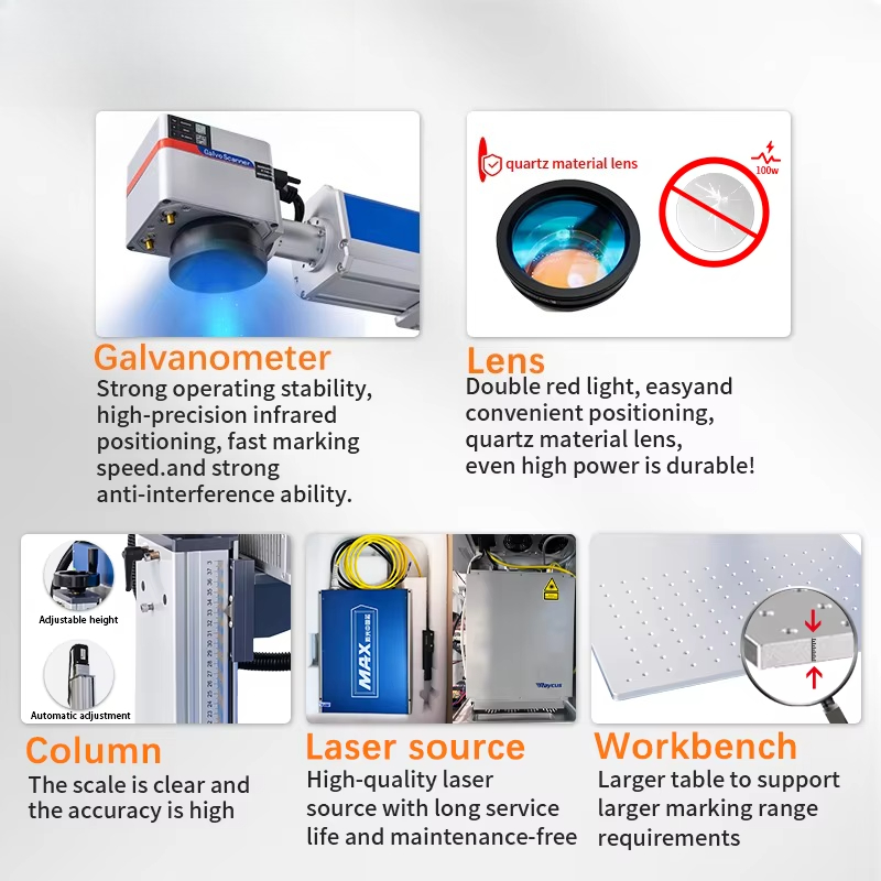 JUNFEI Jpt Raycus Galvo Co2 UV - Fiber Laser Marking Machine 30W review and price