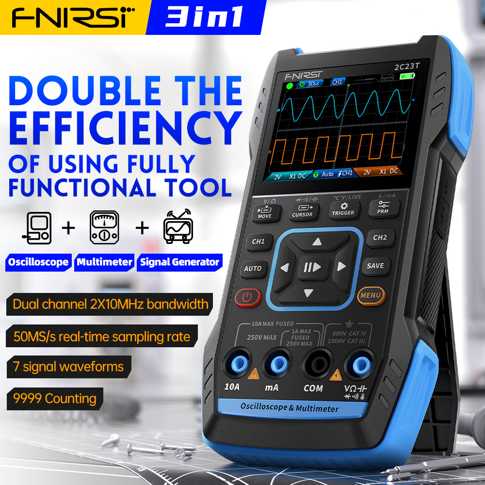 2C23T 3-in-1 Digital Oscillosc - Fnirsi Digital Oscilloscope Handheld review and price