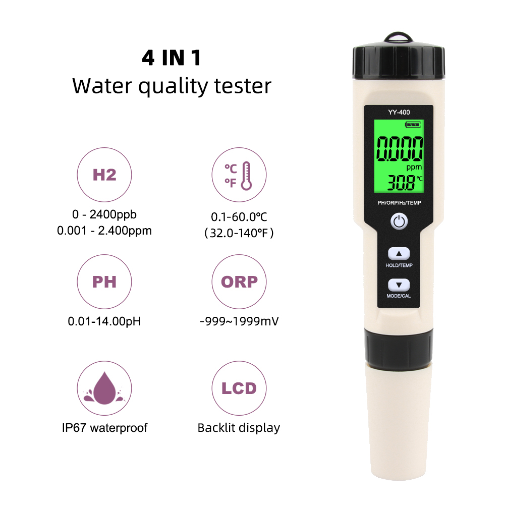 4 in 1 YY-400 PH/ORP/H2&TEM Me - Ph Meter Digital Water Tester review and price