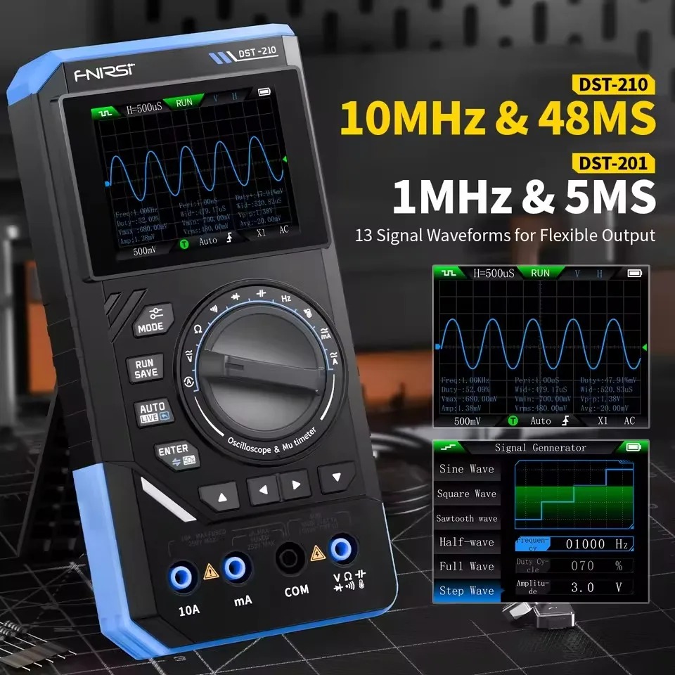 DST210 3-in-1 Digital Multimet - Fnirsi Digital Oscilloscope Handheld review and price